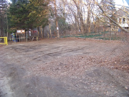 parking lot at rockland town forest