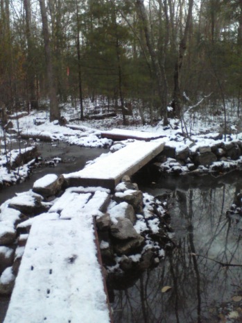 finished first bridge on jims trail