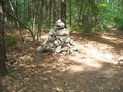 cairn on the around cleveland pond trail