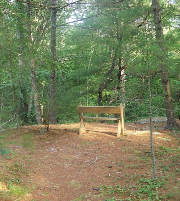 bench overlook at bates lane conservation area