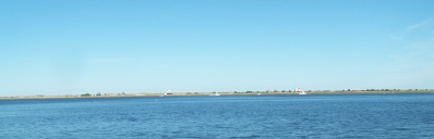 view of long beach from the breakwater