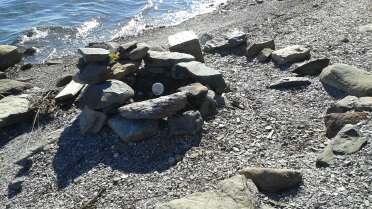 Beach camp fire on Bumpkin Island