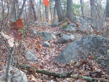 rocky blue dot trail at cranberry pond