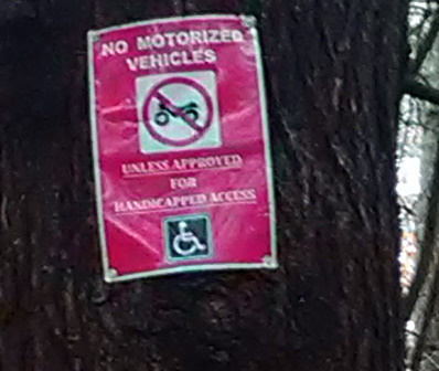 no motorized vehicles