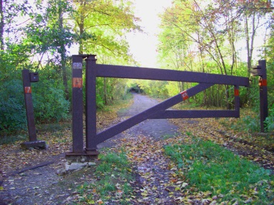 Dolan St in Cohasset continues into Wompatuck State Park.