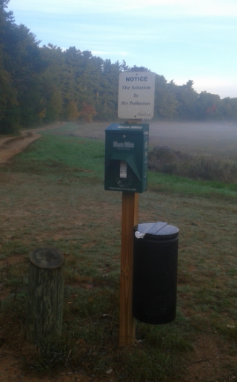 Dog Waste Bags at Duxbury Bogs Conservation Area.