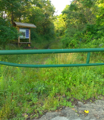 Gated trail beginning