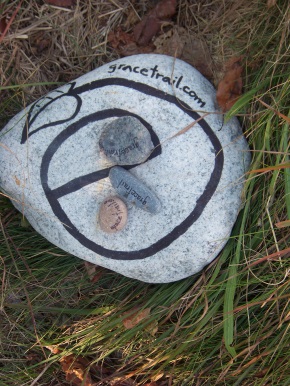 grace trail stone on sea side trail