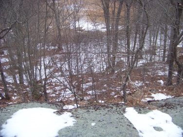 2nd leg of the trail in great brewster woods below ledge