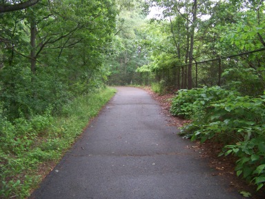 main route through great esker park in weymouth