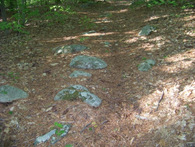 rocky section of hiking trail at hatch lots conservation