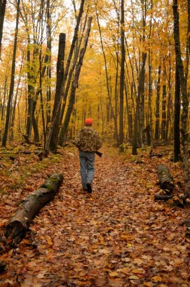 hunter on a hiking trail