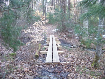 low bridge across stream at little conservation area
