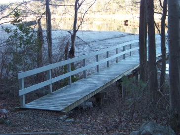 pier out to North River at the John Little Conservation Area