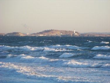 windy day at Nantasket Beach