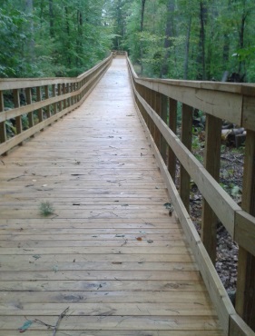 long boardwalk section on the pathway in norwell