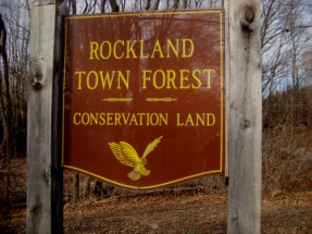 rockland town forest sign