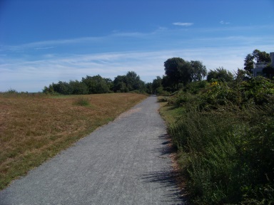 open sunny sea side trail