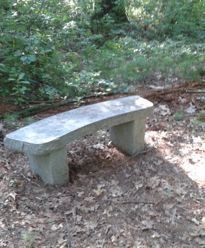 stone bench of stetson meadows