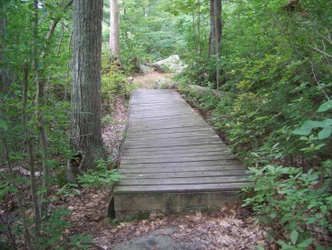 small bridge at triphammer pond