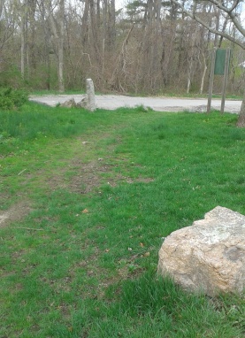 The trail leads out to the Weir River Farm parking lot on Turkey Hill Lane in Hingham.