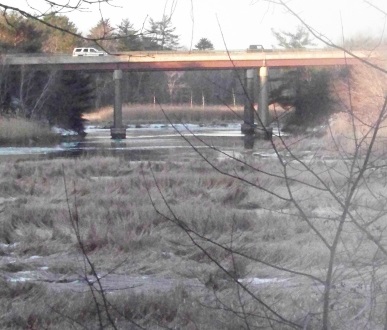 view of the north river passing under route 3