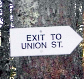exit sign at two mile farm