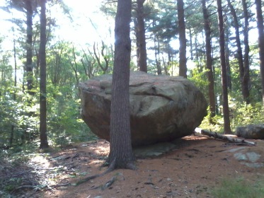 Big Tippling Rock in Wheelwright Park