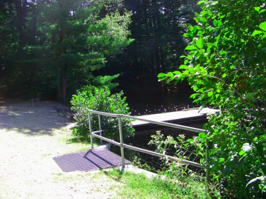 Culvert and fencing over Aaron River on the Holly Pond Trail.