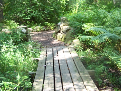 bridge on Ingeno hiking trail in Rockland