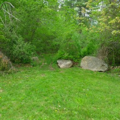Satucket Rd entrance to Rockland Fireworks Trail.