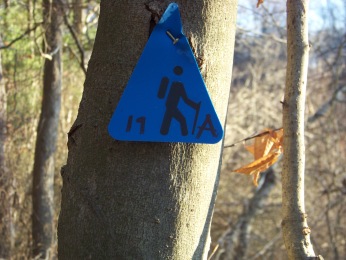 trail marker at ames nowell