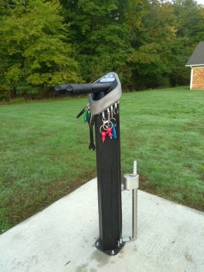 bicycle repair station at wompatuck state park
