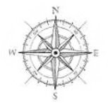 compass for indication of maps