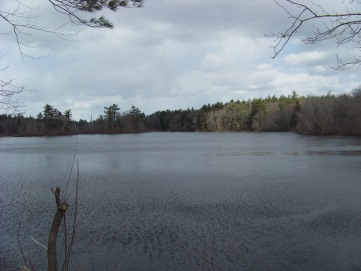 factory pond in Hanover from bridge on fireworks trail