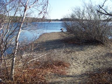 Lagoon peninsula beach point