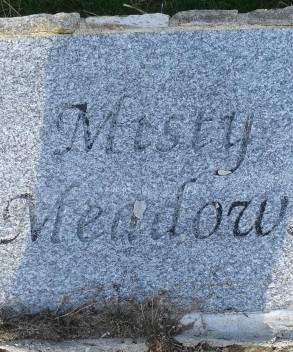 granite sign at misty meadows