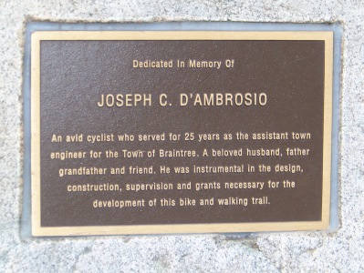 dedication sign at pond meadow park