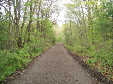 rockland rail trail in spring