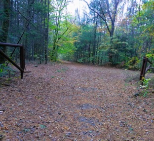 second gate where the Rockland line begins on the Rockland Fireworks Trail.