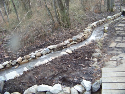icy canal in Rockland town forest