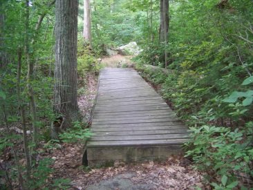 small bridge at triphammer pond