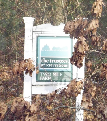 Two Mile Farm Reservation sign